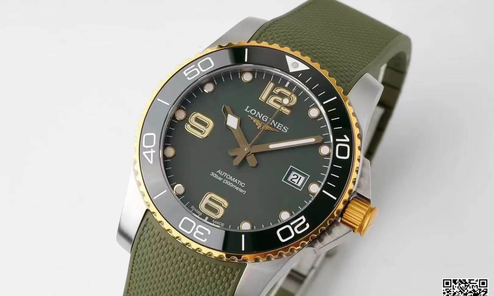 Longines Concas L3.781.3.06.9 ZF Factory 1:1 Best Edition Replica Watch Green Strap